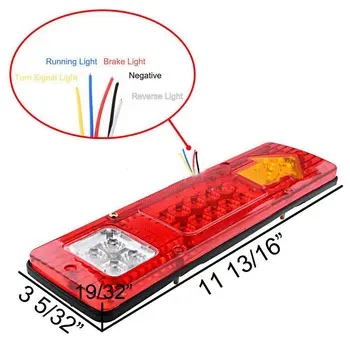 

PC Rear Tail Light Hock & Vibration Proof For Car/Trailer/Truck Waterproof Brake Turn Signal