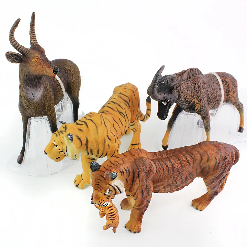 

Cross Border Hot Sales Model Wild Animal Model Tiger Tibetan Antelope Plastic Solid CHILDREN'S Toy Science Decoration