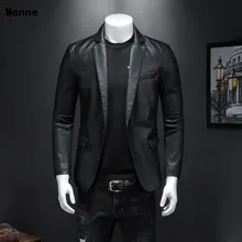 Новая мужская куртка \ зимняя кожа/Poxi