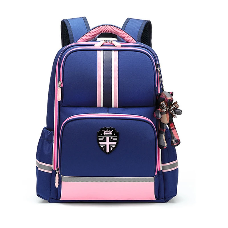 large size pink Детские школьные сумки для мальчиков и девочек; Детские ортопедические школьные рюкзаки; детские школьные сумки; водонепроницаемые Рюкзаки; рюкзак для начальной школы - Цвет: large size pink