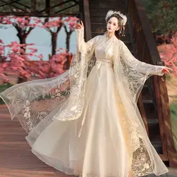 Ancien Costume chinois Hanfu pour femmes, grande taille, robe traditionnelle, fée de danse, Cosplay, vêtements de princesse pour carnaval 