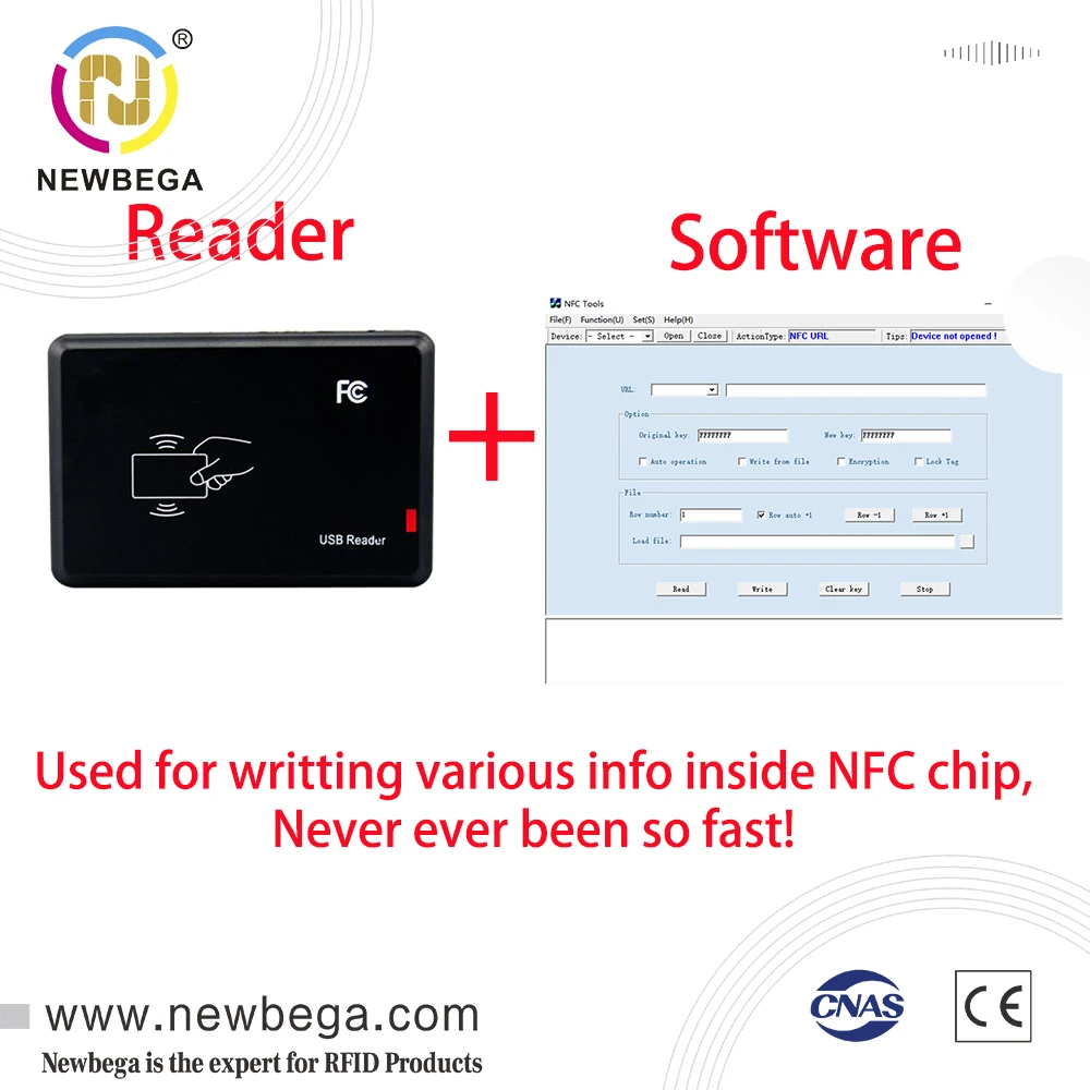 

Ntag213 Reader RFID Writter,Long Read Range/Distance,Contactless,with USB,For NFC Chip Smart Card or Tag 1PCS