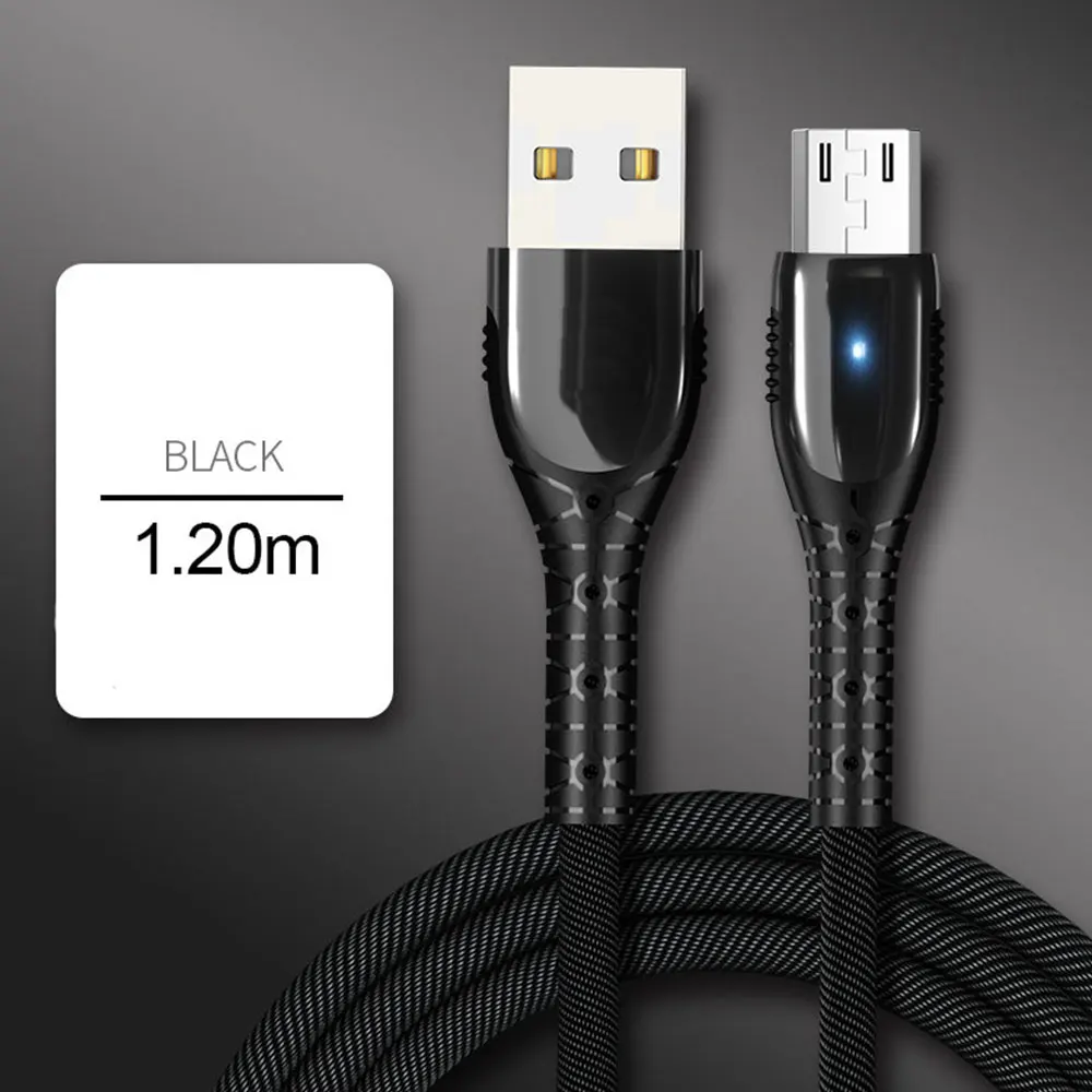 5А кабель быстрой зарядки для iPhone Micro usb type C кабель зарядного устройства для huawei mate 20 P30 P20 Pro Lite шнур зарядного устройства для мобильного телефона - Цвет: Черный