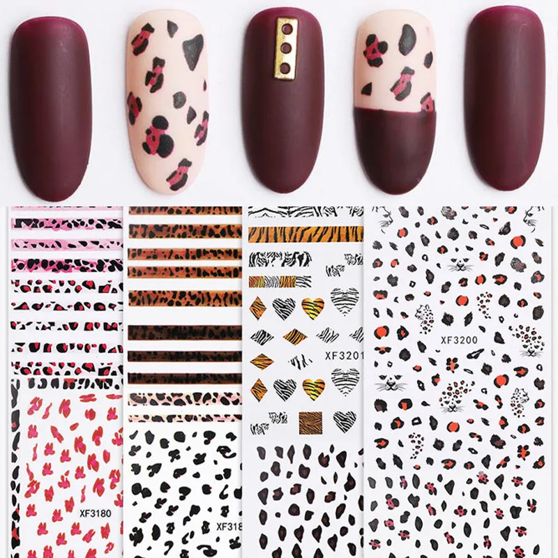 

1pc Nail Art Leopard Stickers 3D Panther Spot Pattern for Sexy Beauty Nails Self-adhes good lookingive Not Water Transfer