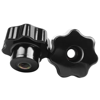 

5 pieces Black star grip knobs, female thread diameter 8mm, head diameter 40mm