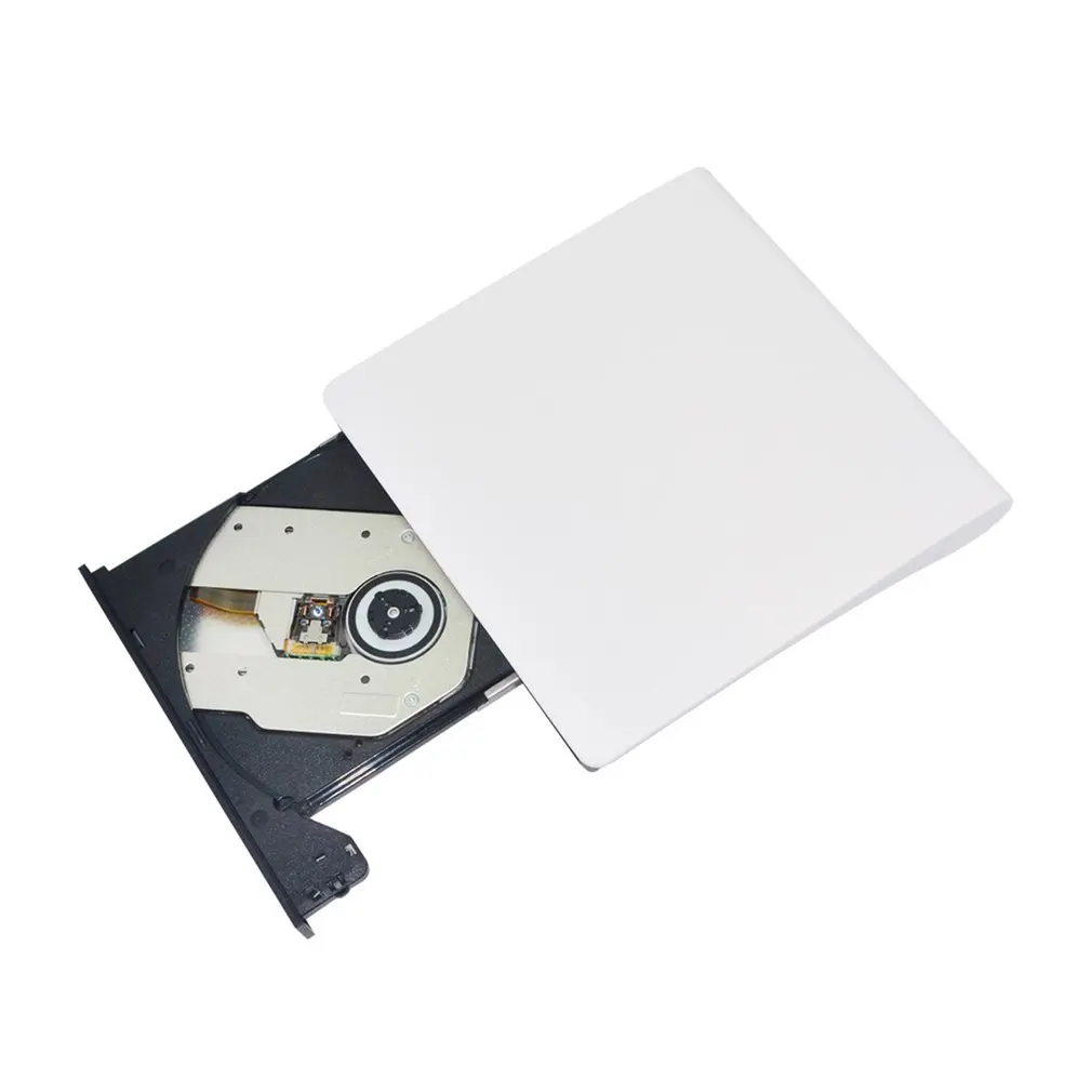 Белый USB 3,0 тонкий внешний DVD RW CD Писатель Привод горелки ридер плеер Оптические приводы для портативных ПК - Цвет: Белый