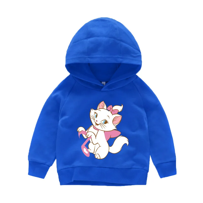 Marie Aristocats/одежда с кошкой; детская рубашка с длинными рукавами; толстовки для детей; весенняя куртка; свитер для маленьких девочек; милое детское пальто; От 2 до 10 лет
