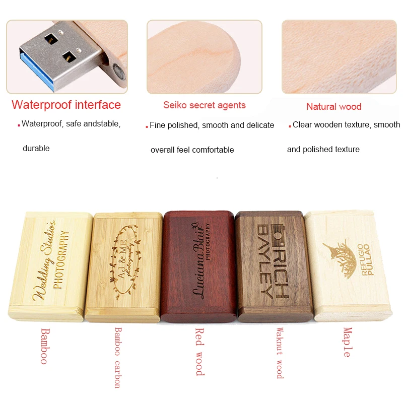 16gb usb JASTER USB 3.0 High speed LOGO wooden+Box Personal LOGO customer pendrive 8GB 16GB 32GB 64GB usb Flash Drive pen drive U disk 128gb usb