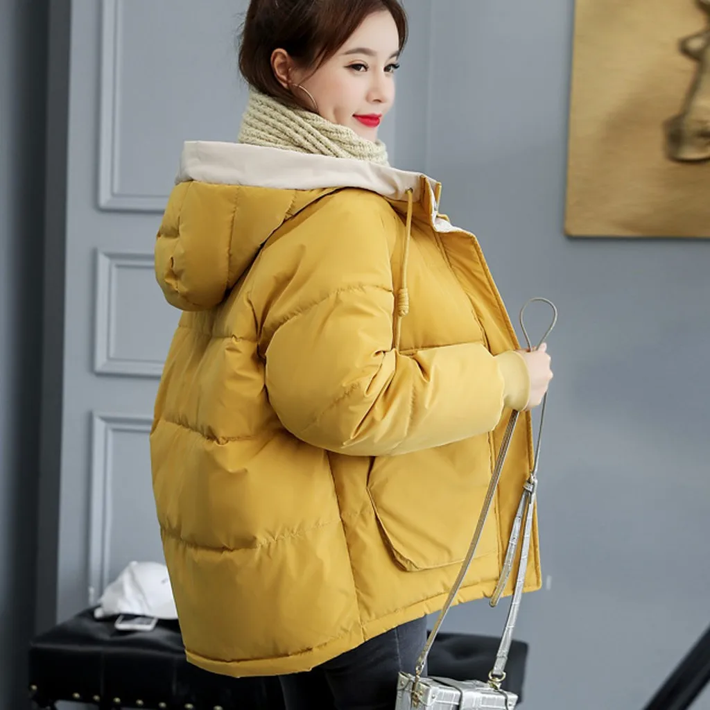 JAYCOSIN, Зимняя женская куртка Chaqueta Mujer, плотная верхняя одежда, пальто с капюшоном, короткие женские куртки с хлопковой подкладкой, Jaqueta 19AUG20
