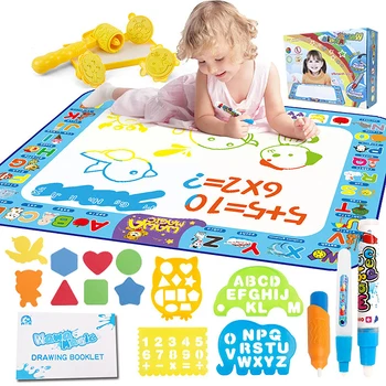 

100*70CM Kids Colorful Magic Water Writing Graffiti Painting Canvas Cartoon Child Education Drawing Carpet Mats Toy For Children