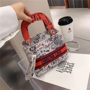 

Women's Bag 2021 Winter Crossbody Messenger Leather Shoulder Bags for Female High School Bags Tote Letter Bucket Handbag