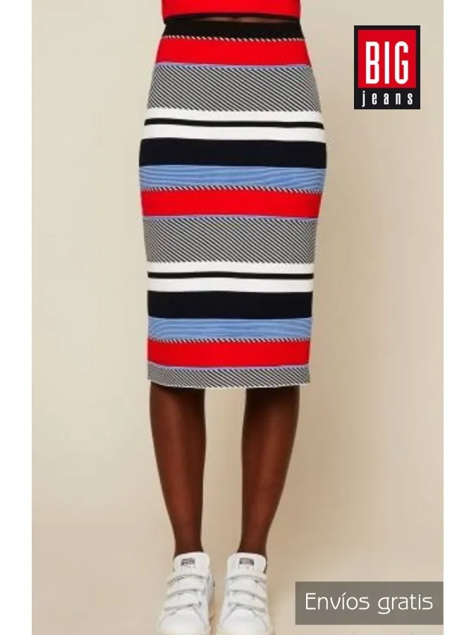 Юбка в обтяжку с геометрическим принтом и яркой расцветкой от бренда