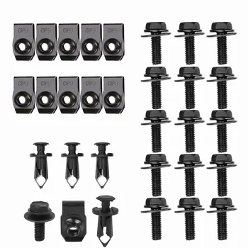 

28PCS Engine Splash Shield Clips Engine Splash Shield Bolts For Infiniti