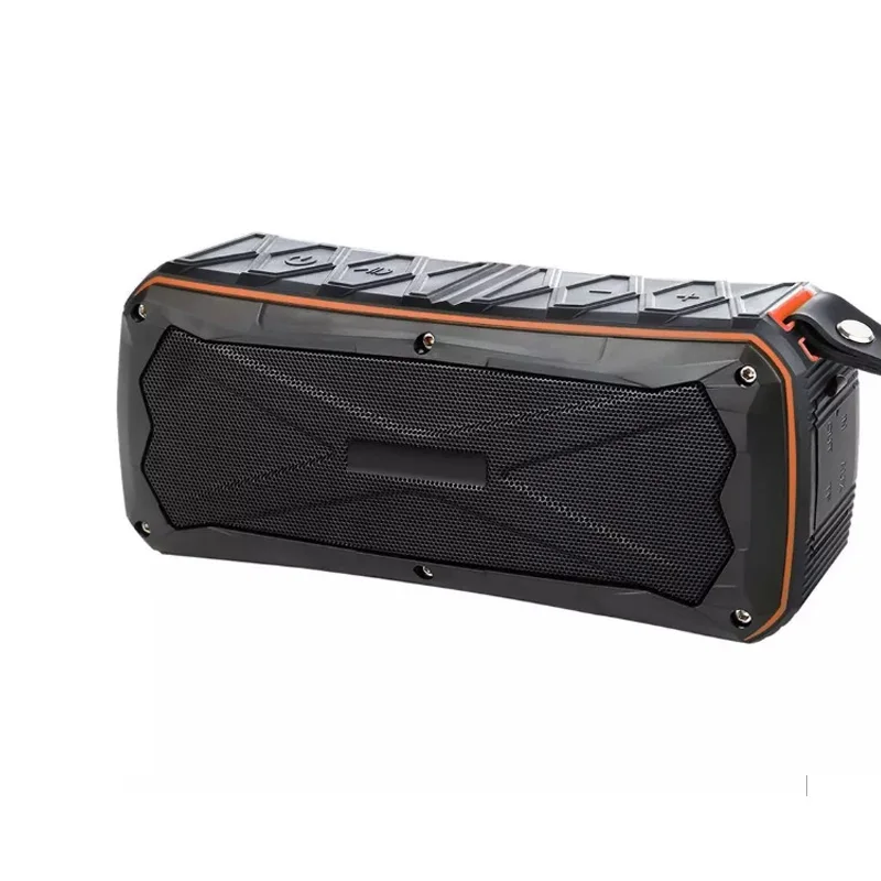 Orange 10 Вт тяжелый бас водонепроницаемый открытый Bluetooth динамик 4500 мАч Внешний аккумулятор портативный 3D стерео беспроводной для верховой езды спорт динамик TF микрофон - Цвет: Orange