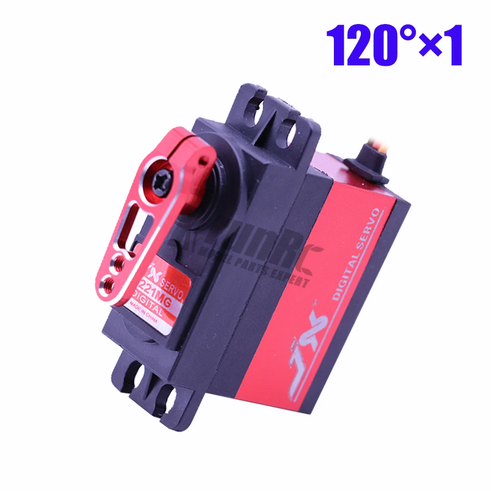 1 pcs 120 with arm 1/2/4 шт JX PDI-6221MG для детей до 20 кг по самой низкой цене, высокий крутящий момент цифровой сервопривод тигельные алюминиевые металлические шестерни для RC самолет, автомобиль, вертолет, части лодки - Цвет: 1 pcs 120 with arm
