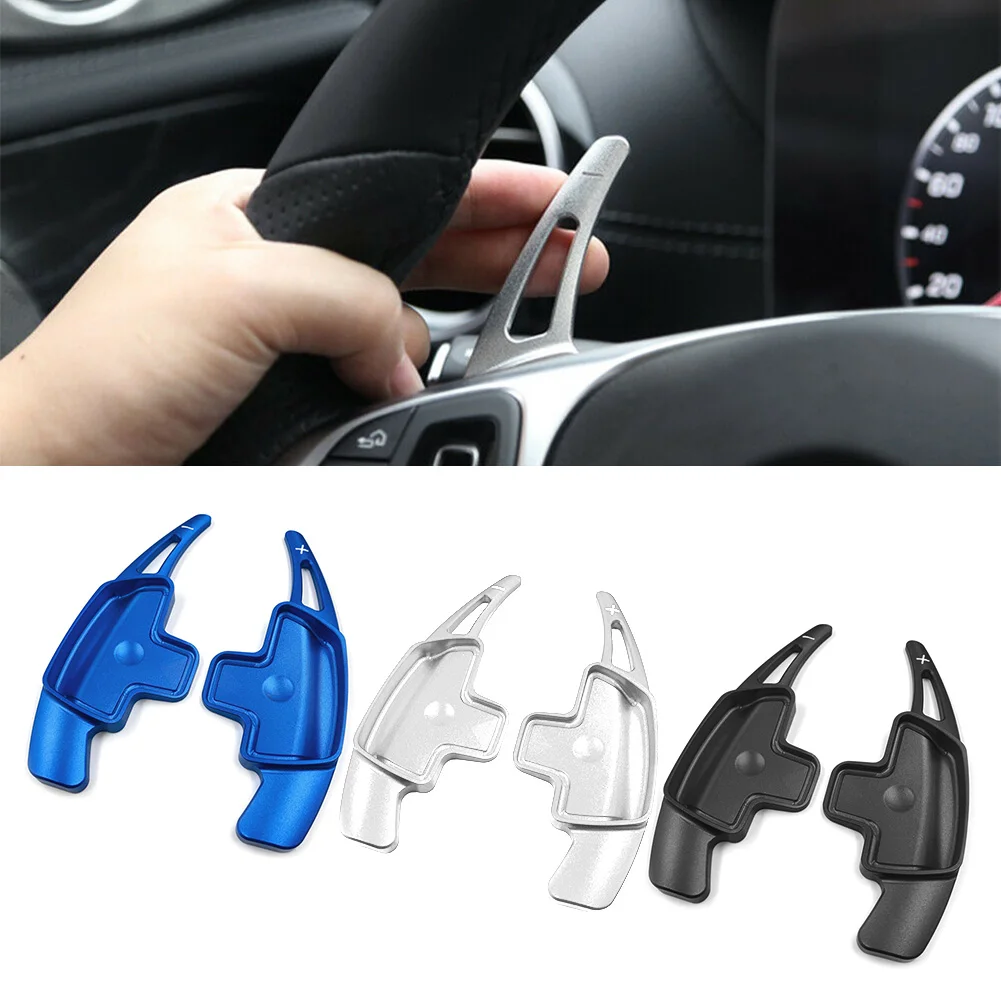 

2Pcs Aluminum Car Steering Wheel Paddle Shifter Extension Shift Paddles For Mercedes-Benz A B C E CLA CLS GLA GLC GLE S Class