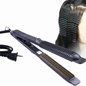安い 矯正髪カーリング機能ヘアカーラーローラー電気ストレート高速加熱カーラーヘアクリンパー段ボールスタイリング