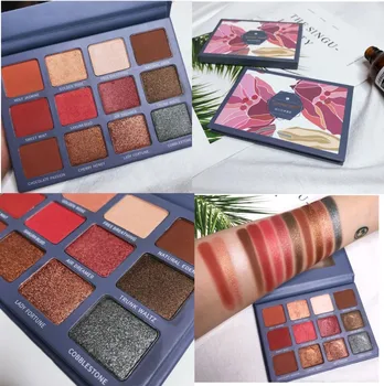 

Smoky Marble 12 Colors Eyeshadow Pallete Shimmer Matte Pigment Glitter Eyeshadow Palette Cosmestic Makeup Palette