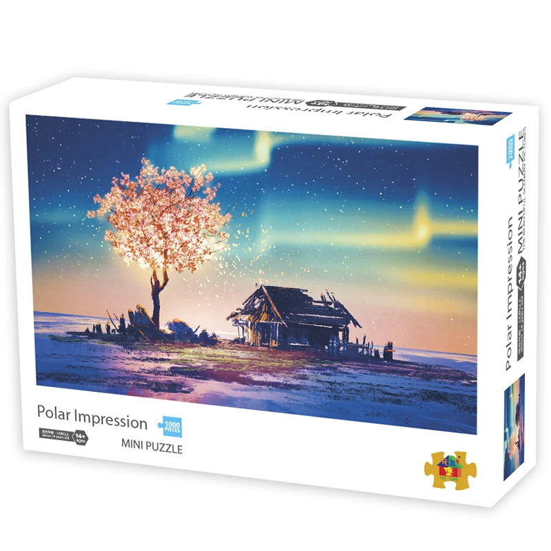Style 3 Мини-головоломка 1000 шт. для девочек, самый маленький Lanpscape Painting Puzzle, игрушка из 1000 частей для взрослых(размер 42,5x30 см - Цвет: Style 3