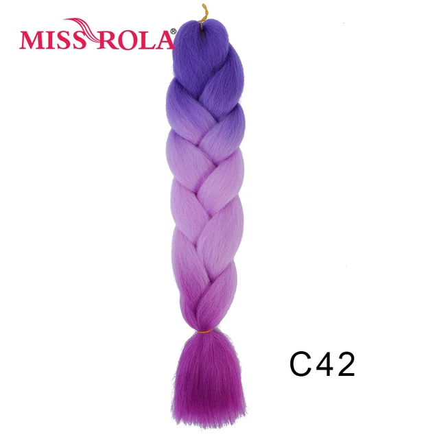 New Colors Synthetic Glowing Hair Twist Braids Ombre Color For white Women Braiding Hair Extensions Jumbo Braids KaneKalon Hair C42