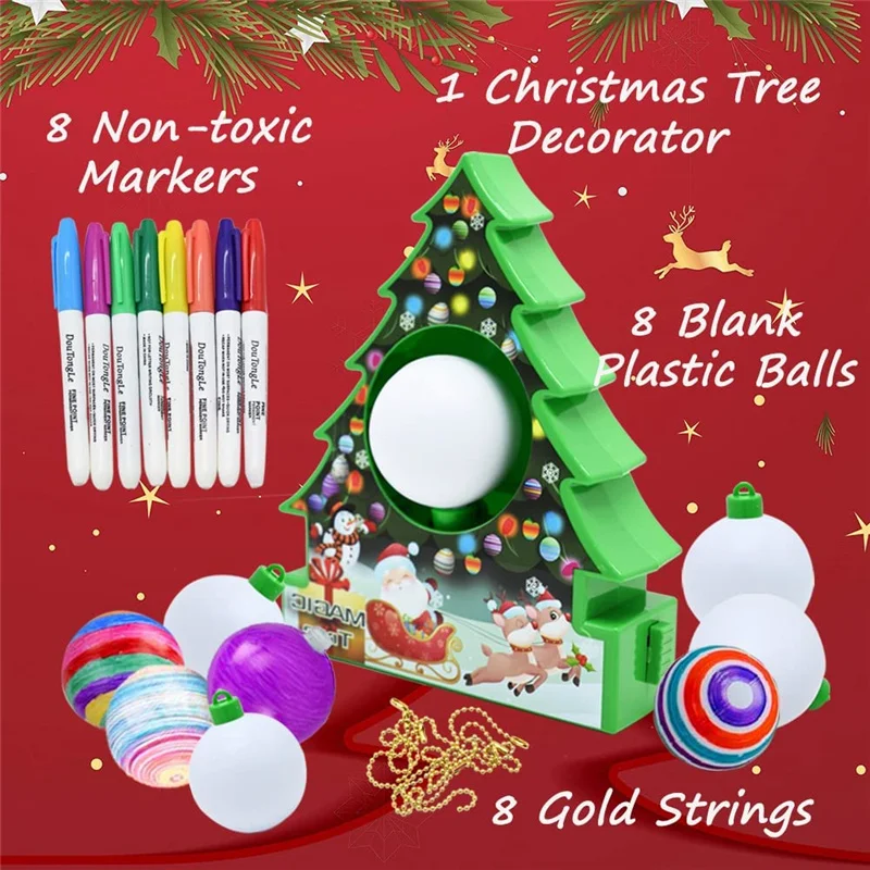 2022 New Year Christmas Tree Ornaments Decorating Kit Set With Light And Music Diy Electric Drawing Ball Christams Gift Ship|Trees| - Aliexpress