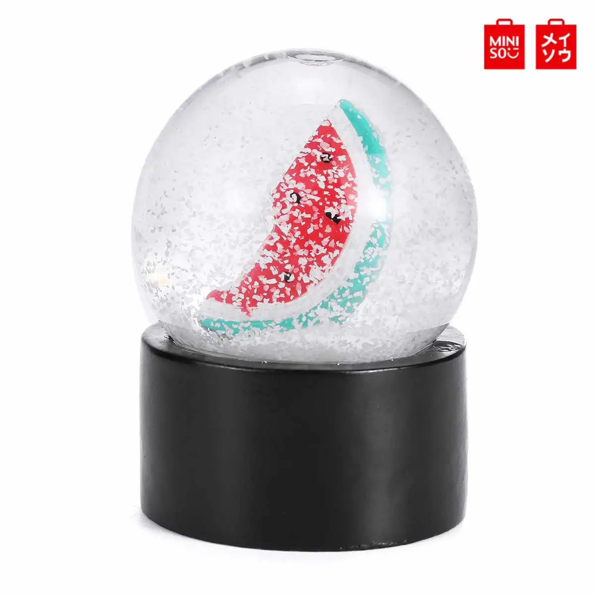 Хрустальный снежный шар MINISO, стеклянный фруктовый узор, Рождественский декоративный шар, рождественский подарок, домашний декор