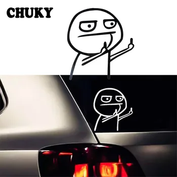 

Car Auto Sticker Funny Cartoon Middle Finger for Renault Clio Duster Trafic Megane 2 3 Clio Logan Sport twingo Chevrolet Lacetti