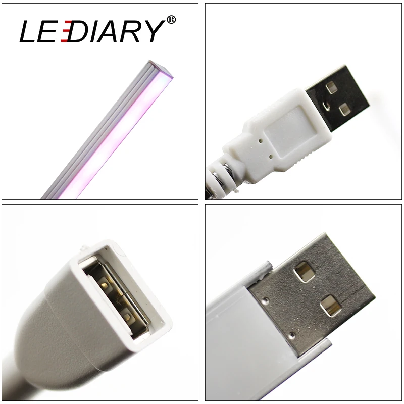 Светодиодный iary USB Светодиодная лампа для выращивания растений 5V 2,5 W 4,5 Вт, соответствующий европейским стандартам по ограничению на использование опасных материалов в производстве полный спектр УФ лампы завод гидропоники Системы овощи цветы, растущие