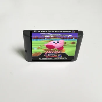 

Kirby In Sonic The Hedgehog 2 - 16 Bit MD Game Card for Sega Megadrive Genesis Video Game Console Cartridge