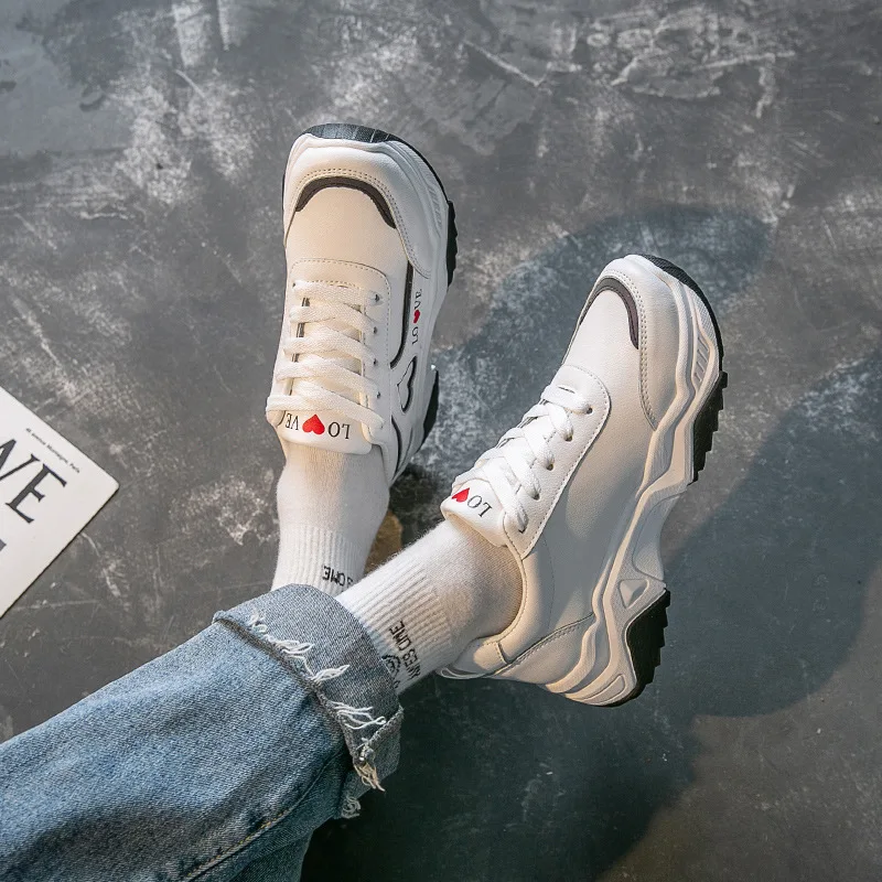 

2020 Spring New Style Korean-style Athletic Shoes Student INS Fashion Dad Shoes Women Flat Running Small White Shoes Women's