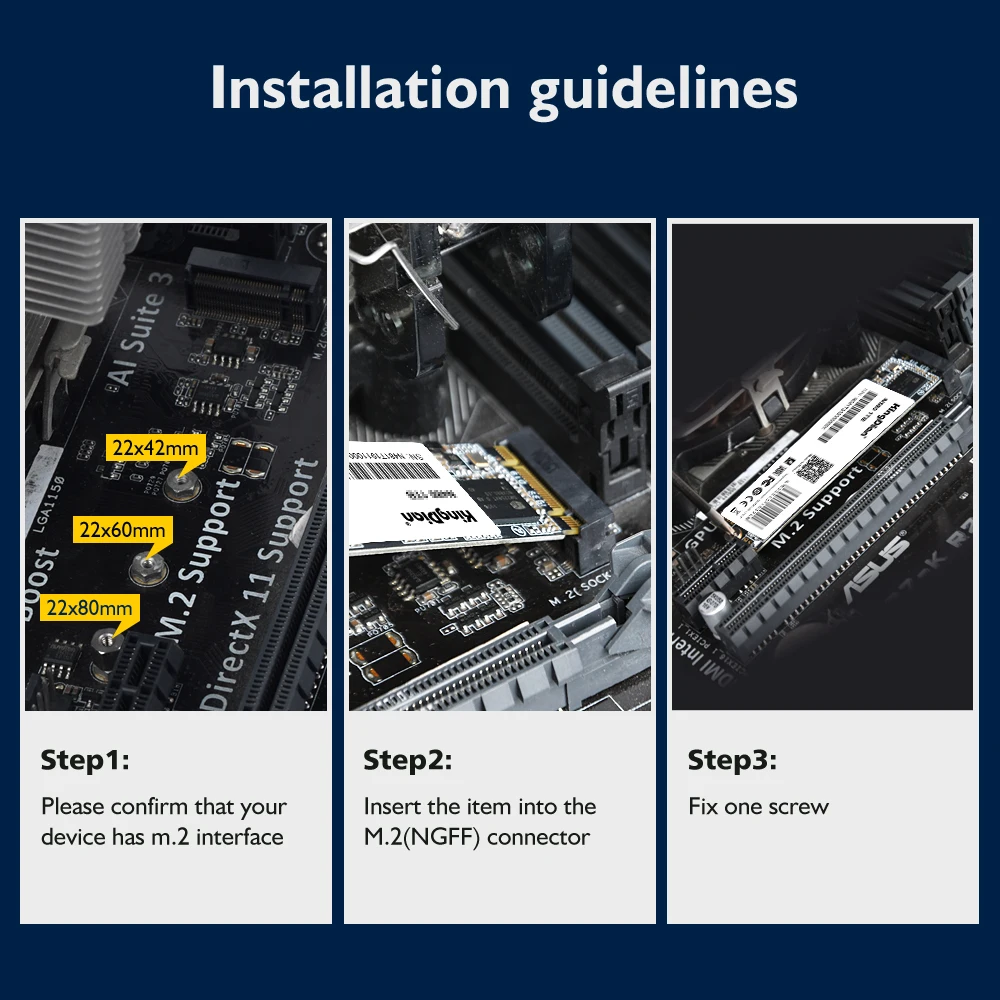 KingDian M.2 SATA 2280 NGFF SSD 120 ГБ 240 512 1 ТБ Внутренний твердотельный накопитель для