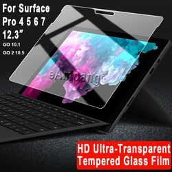 Protecteur d'écran en verre trempé pour Microsoft Surface Pro 7 Pro X Pro 6 5 4 3 12.3 Go 2 10.5, couverture de livre, Film de protection pour tablette 