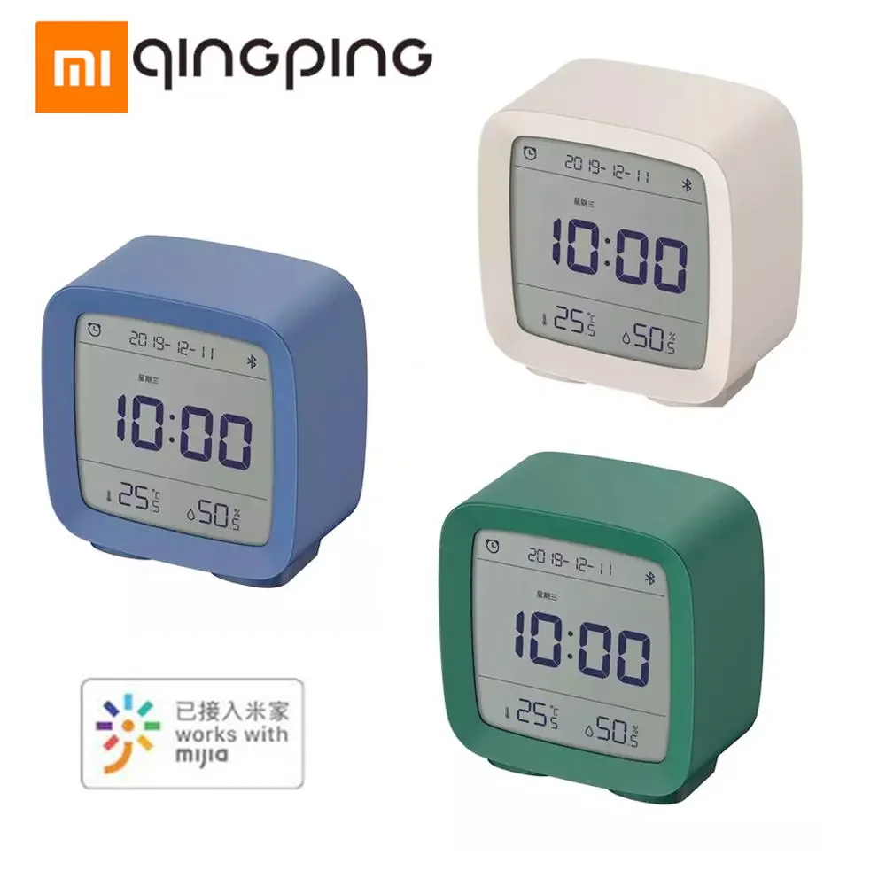 Xiaomi cleargrass bluetoothアラーム時計温度湿度表示液晶画面調整可能な常夜灯とmijiaアプリスマートホーム