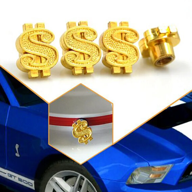 4 шт./лот универсальный автомобильный мото велосипед символ доллара колесо