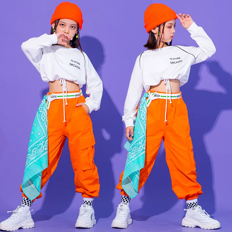 Kids Hip Hop Dance Clothing Girls Jazz Dance Wear Causal Crop Top with  Pants Tracksuit Stage Streat Dancing Hoodie Perfromance - AliExpress