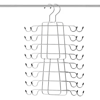 

Tank Tops Hanger Metal Folding Space Saving Hanger Closet Organizer for Tank Tops, Cami, Bras, Bathing Suits, Belts, Ties(2 Pack