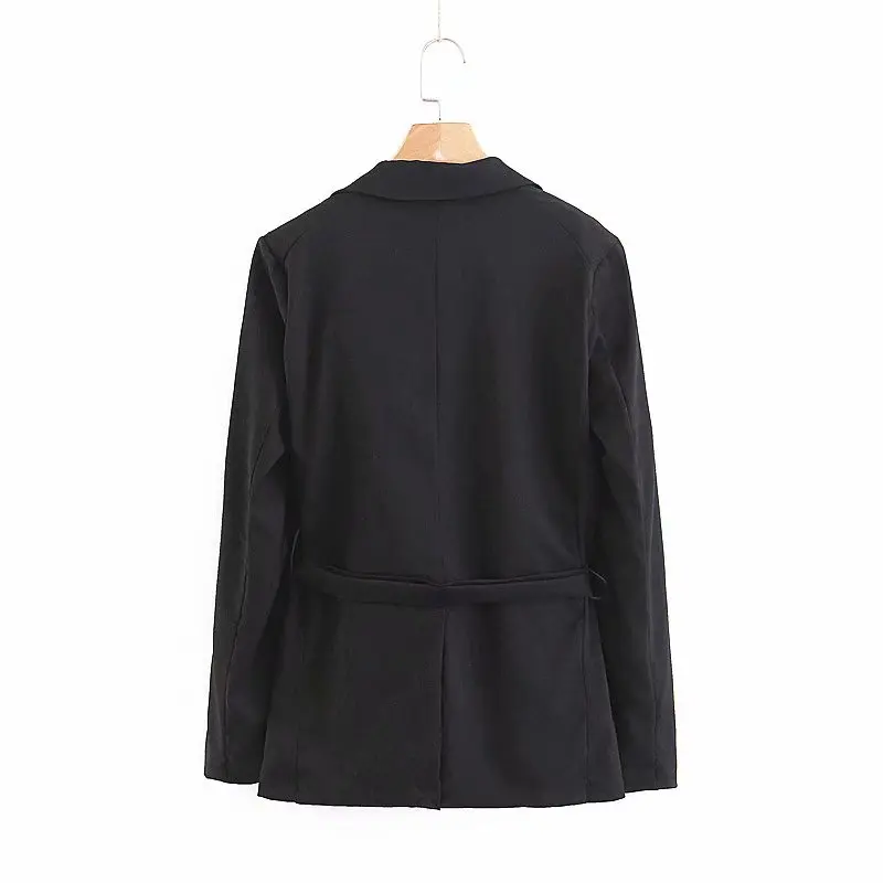 

Summer New Style Europe And America WOMEN'S Dress-Style Solid Color Lace-up Loose-Fit Suit Jacket Tops W1904