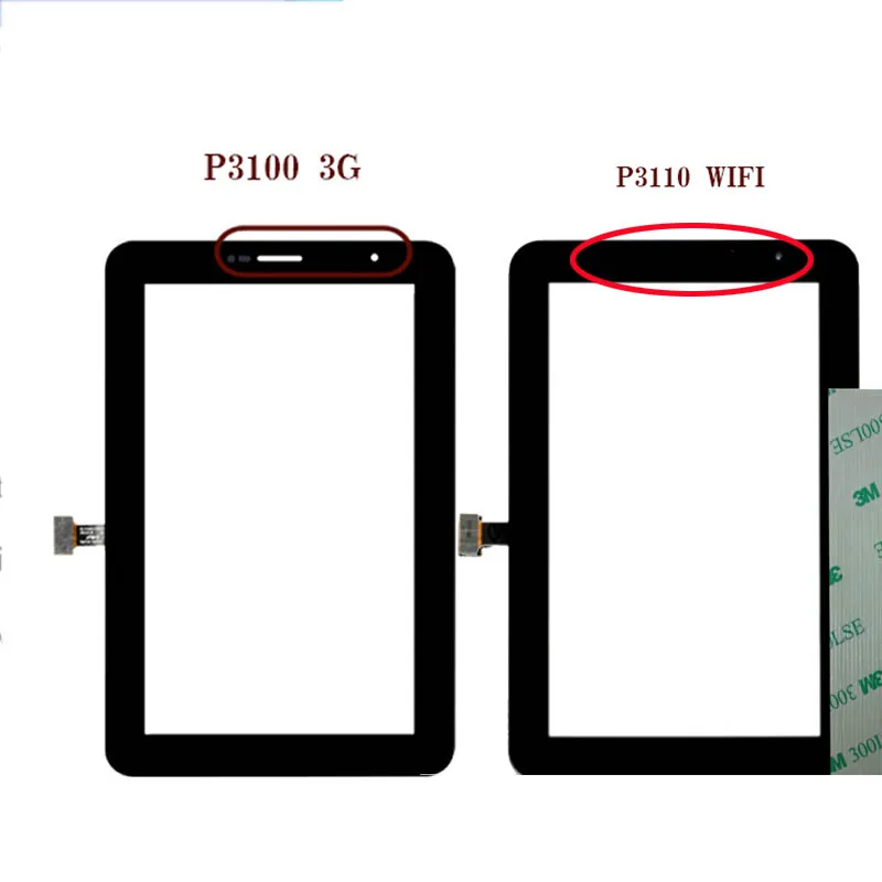 SanErqi 10PCS Touch Panel Screen Digitizer For SAMSUNG GALAXY Tab 2 P3110 P3100 Display 7.0&quot Glass Sensor Lens Touchscreen | Мобильные
