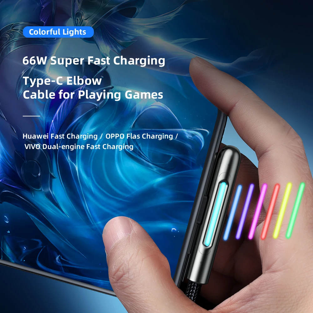 Rock M3 USB To Type-C Aluminum Alloy Fast Charging Gaming Data Cable 2