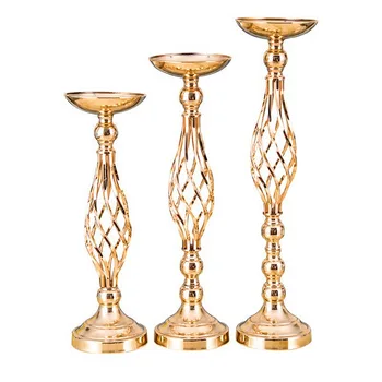 

Metal Candle Holders Flowers Vase Candlestick retro twist Ball Wedding party Creative Candle Holder Decoration Candelabros
