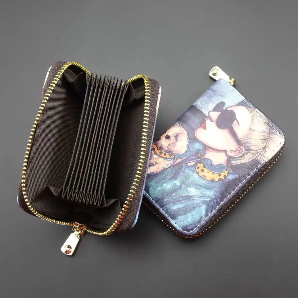 Card Wallet Cartoon pattern wallet card bag coin purse Card Holder Passport Cover Credit Card Holder Wallet Card Tarjetero Rfid
