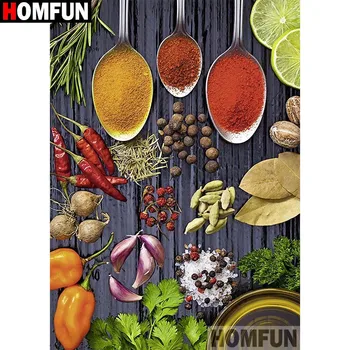 

HOMFUN Diamond Painting Cross Stitch "Kitchen spoon" 5D DIY Diamond Embroidery Full Square/round Rhinestone Of Picture A30111