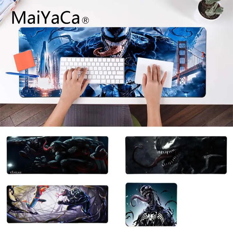 MaiYaCa venom офисные мыши геймер мягкий коврик для мыши Противоскользящий прочный силиконовый компьютерный коврик