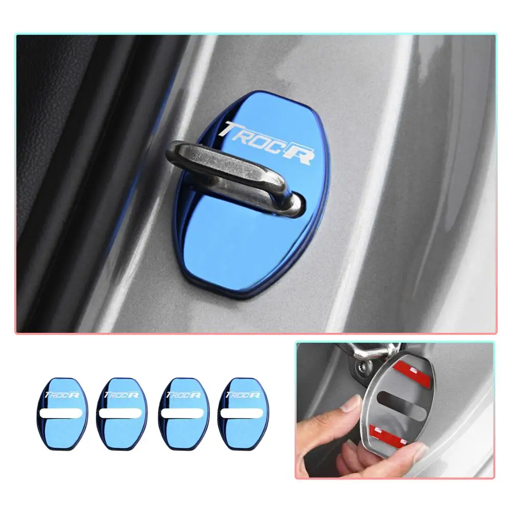 

LFOTPP Car Door Lock Protective Cover For Volkswagen T-ROC 2018 2019,Anti-rust Auto Interior Styling Decoration Parts 4pcs