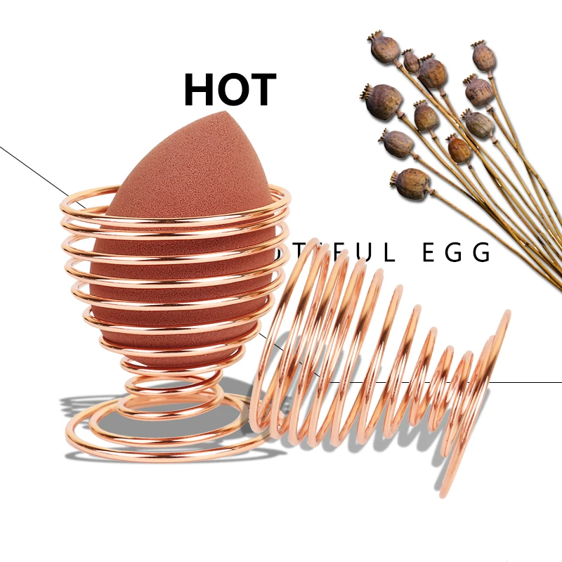 Макияж Красота яйцо пудра слоеная губка Дисплей Стенд сплав сушки держатель стойки косметический слоеный держатель пружинное кольцо