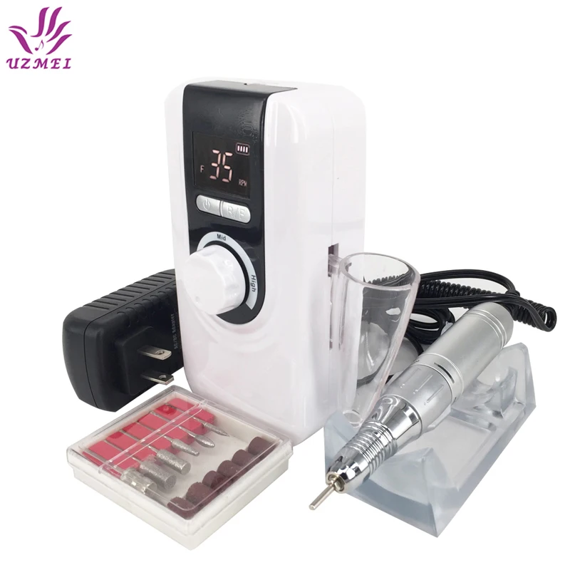  New Design Multi-function 35000RPM Rechargeable Portable Electric Nail Drill Machine Manicure Pedic