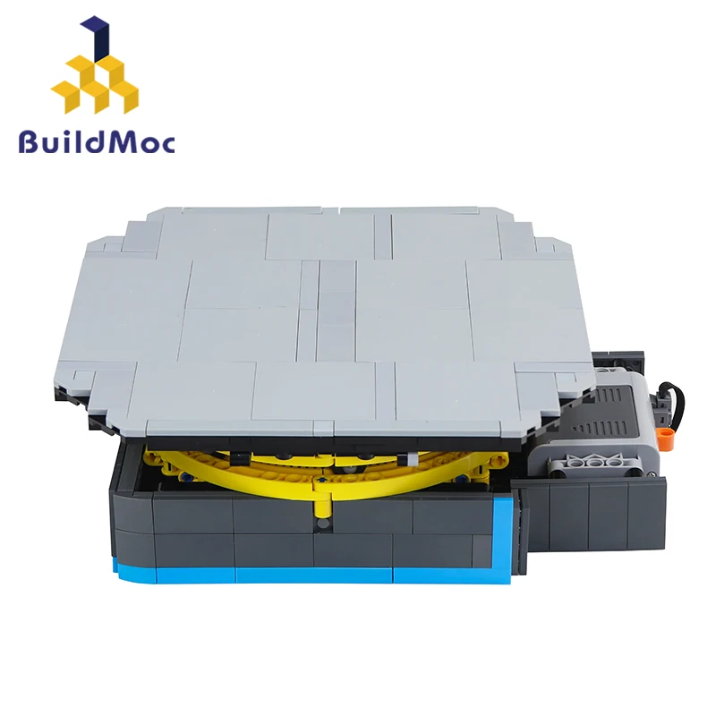 

Buildmoc Racing Car brand Show Case Gray Base Compatible All Brands Blocks Acrylic Plastic Rotating Display Case Multicolor