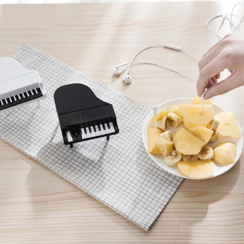1 шт. креативные пластиковые фортепиано фруктовые вилки набор для фруктов и закусок торт домашнего рабочего украшения дисплей