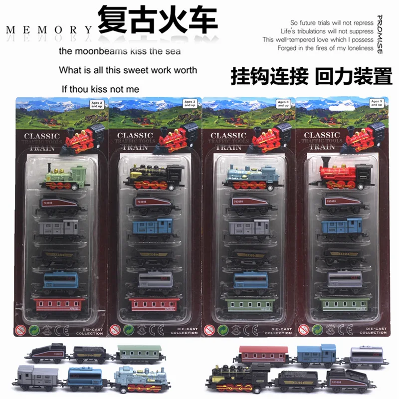 

Классический локомотив из сплава паровой поезд Натяжной костюм имитирует Ретро модель автомобиля