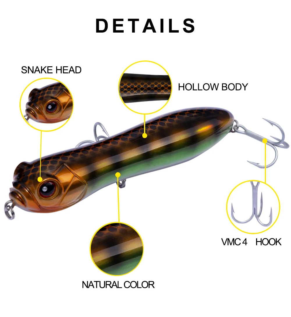 Приманка карандаш HuntHouse IMAKATSU Trairao topwater приманка для ловли окуня щуки сумасшедшая